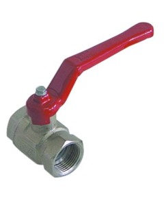 Ball valve connection 3/4  IT - 3/4  IT DN20 total length 56mm thread M5 with lever handle