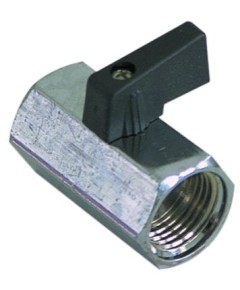 Ball valve connection 1/2  IT - 1/2  IT DN10 total length 47mm chrome-plated brass