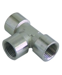 T-piece thread 3/8  IT - 3/8  IT - 3/8  IT nickel-plated brass L 51,5mm