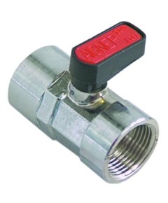 Ball valve connection 3/4  IT - 3/4  IT DN14 total length 58mm chrome-plated brass
