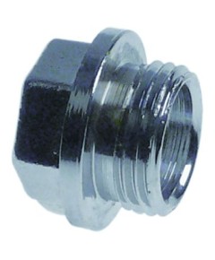 screw cap thread M18x1.5 L 18mm chrome-plated brass key number 17