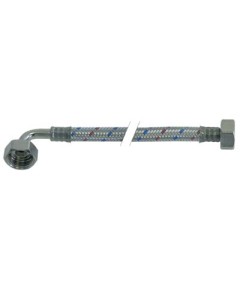 Flexschlauch CNS-Umflechtung gerade-gebogen DN8 Anschluss 1: 3/8  Anschluss 2: 3/8  L 2000mm