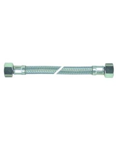 Flex hose SS braid straight-straight DN8 L 300mm connections 3/8  flat/conical seal