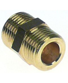 double nipple brass thread 1/2  - 1/2  Qty 1 pcs