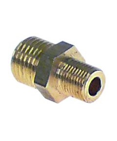 Double nipple thread 1/8  - 1/4  brass Qty 1pcs