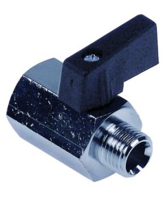 Ball valve connection 1/4  IT - 1/4  ET DN8 total length 39mm chrome-plated brass