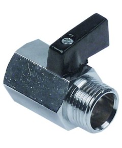 ball valve connection 1/2  IT - 1/2  ET DN10 total length 45mm chrome-plated brass