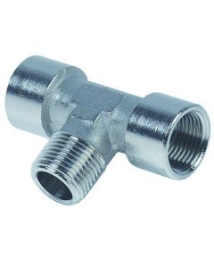 T-piece thread 3/8  IT - 3/8  ET - 3/8  IT nickel-plated brass L 54mm