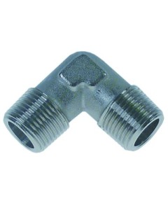 Angle piece thread 3/8  ET - 3/8  ET nickel-plated brass