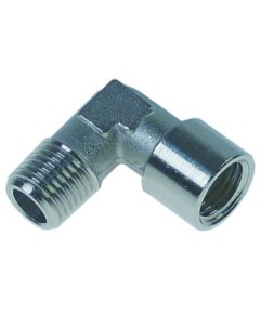 Angle piece thread 1/4  ET - 1/4  IT nickel-plated brass