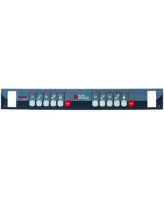 Control panel L 594mm H 75mm grey 2-group