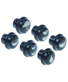 Tasten rund ? 17mm Kunststoff Set 6-teilig schwarz SANREMO