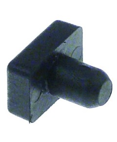 stopper for lever L 14mm W 10mm H 4mm mounting ? 6mm rubber