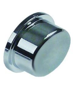 button oval L 17mm W 14mm H 10mm chrome-plated