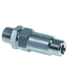 Ruckschlagventil Eingang 3/8  Ausgang 3/8  L 41mm Messing verchromt