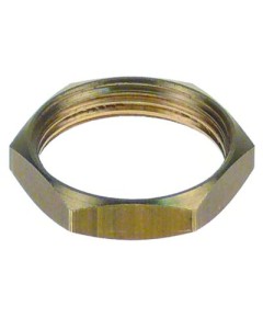 hexagonal nut thread M25 H 6mm WS 27 brass Qty 1 pcs