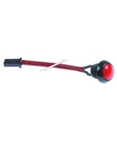 push button mounting measurements ?12mm round red 1NO connection cable 300mm