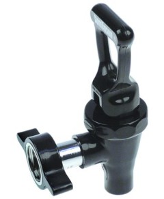 Auslaufhahn komplett ? 40mm Eingang 1/2  Kunststoff schwarz