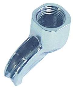 Filter holder spout thread 3/8  curved/long 1-way thread L 5mm