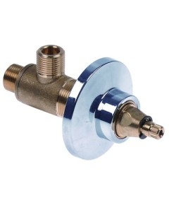 Absperrventil Anschluss 3/8  Baul?nge 27mm gewinkelt Achsaufnahme ? 8 mm
