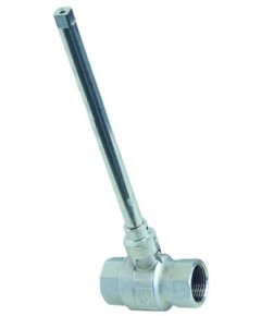Ball valve L 83mm shaft ? 12x12mm shaft L 320mm inlet 1  IT without handle outlet 1  IT