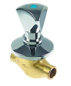 Absperrventil Anschluss L?tanschluss 3/4  Rohr ? 18mm Kaltwasser Baul?nge 90mm