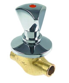 Absperrventil Anschluss L?tanschluss 3/4  Rohr ? 18mm Warmwasser Baul?nge 90mm