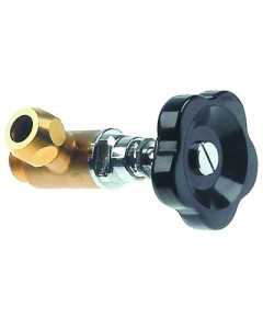 Absperrventil Anschluss 3/8  Baul?nge 34mm L1 19mm L2 42mm Anschluss 1: 3/8  AG Anschluss 2: 3/8  AG