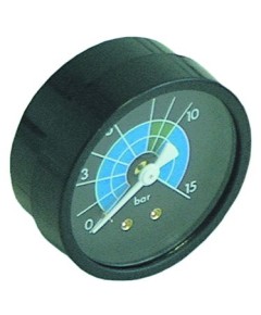 Manometer ? 57mm Druckbereich 0 bis 15bar Gewinde 1/8  Markierung 8-10 Anschluss ruckseitig