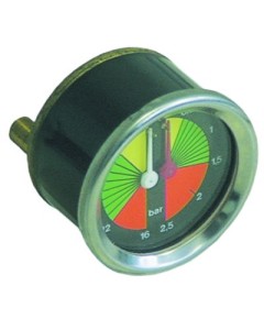 Manometer connection on the backside thread 1/8  ? 60mm double scale pressure range 0-2.5 / 0-16bar