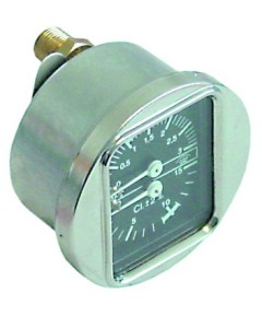 Manometer connection on the backside thread 1/8  ? 63mm double scale pressure range 0-3 / 0-15bar