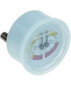 manometer double scale ? 63mm pressure range 0-2.5 / 0-16bar