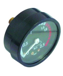 Manometer ? 57mm Druckbereich 0 bis 2,5bar Gewinde 1/8  Markierung 1,6 Anschluss ruckseitig