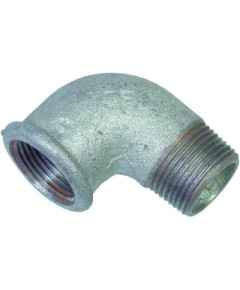 Angle piece thread 3/4  ET - 3/4  IT zinc-coated cast iron