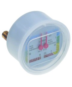 manometer double scale ? 63mm pressure range 0-2.5 / 0-16bar