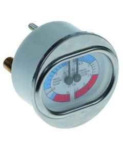 manometer double scale ? 63mm pressure range 0-2.5 / 0-16bar