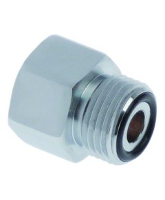 Adapter for spray gun IT 7/8 -20UNEF ET 1/2  chrome-plated brass