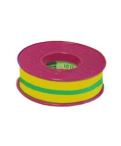 Isolierband PVC Temp.Best. 0 bis +80°C B 15mm L 10m gelb/grun Zulassung VDE