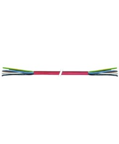 Silicone cable 1,5mm? 5-pole red rated 300/500V test voltage 2000V