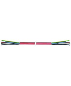 Silicone cable 2,5mm? 5-pole red rated 300/500V test voltage 2000V