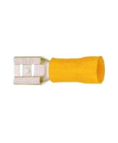 Female faston Cu gal Sn yellow t.max. 75°C 4.0-6.0mm? size 6.3x0.8mm insulation PVC