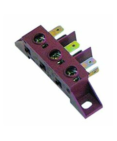 power terminal block 3-pole max. 41A max 450V connection ?6mm? / F6.3 temp.-resist. 150°C