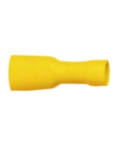 Female faston Cu gal Sn yellow t.max. 75°C 4.0-6.0mm? fully insulated size 6.3x0.8mm
