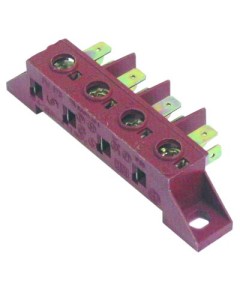 Power terminal block connection ?6mm? / F6.3 4-pole temp.-resist. 150°C max 400V max. 40A