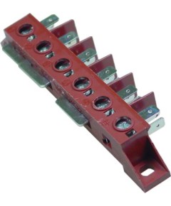 Power terminal block connection ?6mm? / F6.3 6-pole temp.-resist. 150°C max 450V max. 40A