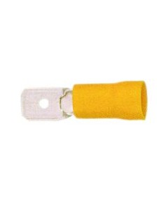 male faston size 6.3x0.8mm 4.0-6.0mm? Qty 100 pcs insulation PVC Cu gal Sn yellow t.max. 75°C