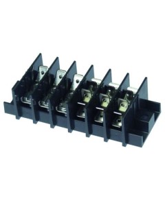 Anschlussklemme 6-polig max. 20A max 450V Anschluss F6,3/F6,3 Temp.Best. 90°C