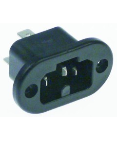 high temperature appliance plug C16A male faston 6.3mm max 10A/250V T155 plastic