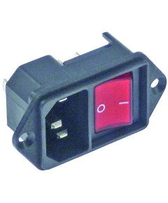 appliance inlet C14 max 10A/250V T70 mounting distance 51mm hole ? 3,3mm plastic