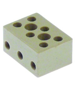 Porzellanklemme 3-polig 4mm? LA 12mm max. 30A max 450V L 34mm B 25mm H 18mm BA 12mm VPE 1 Stuck